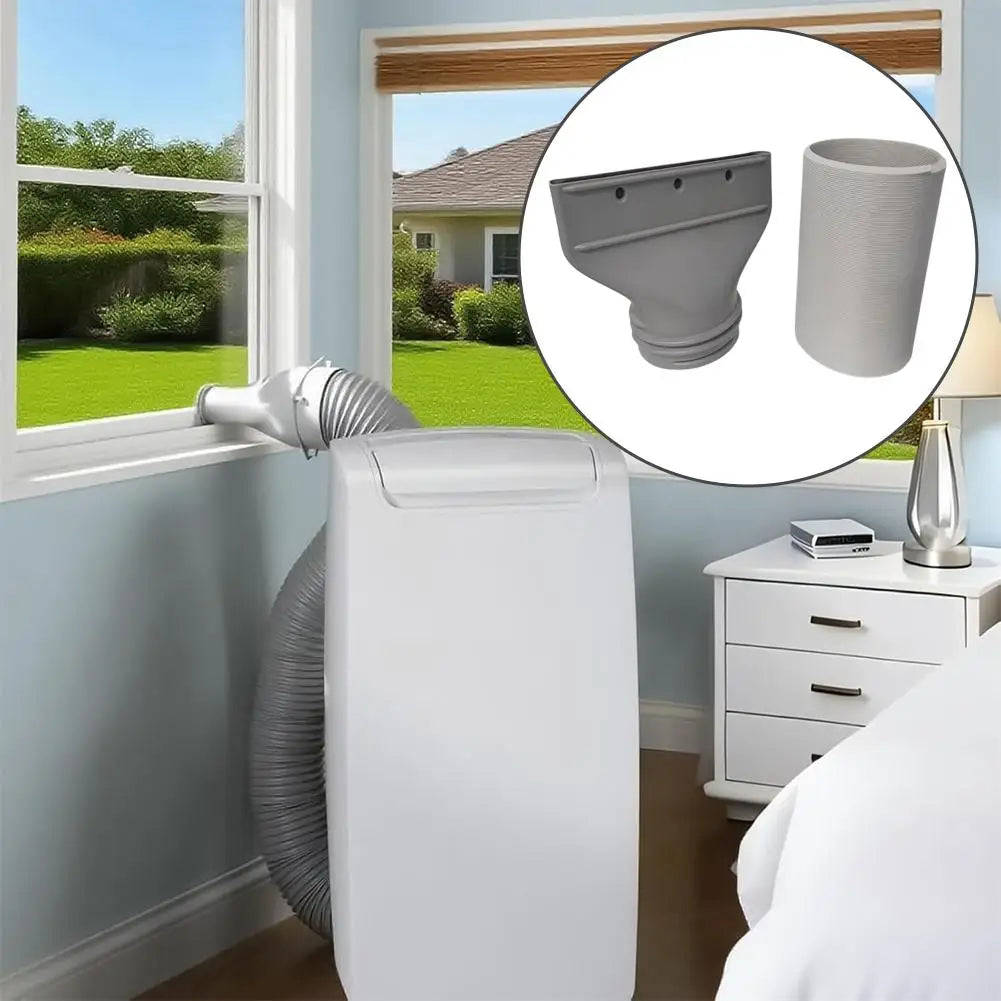 Portable Air Conditioner Window Vent Kit Flat Mouth Joint Adjustable Universal Duct Pipe AC Exhaust Hose Hose Accessories