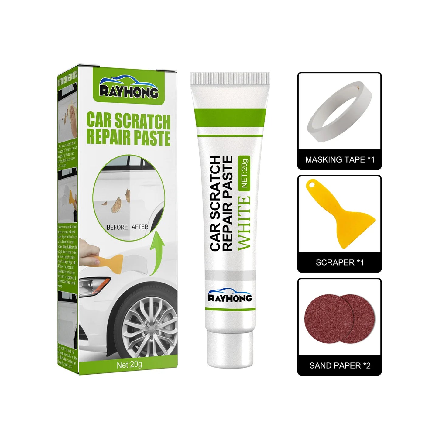 Fiberglass Repair Paste Bonding Strong Quick Dry Little Putty Long Strand Fiber Deep Cracks Car Scratch Remover Paste Fix Tools