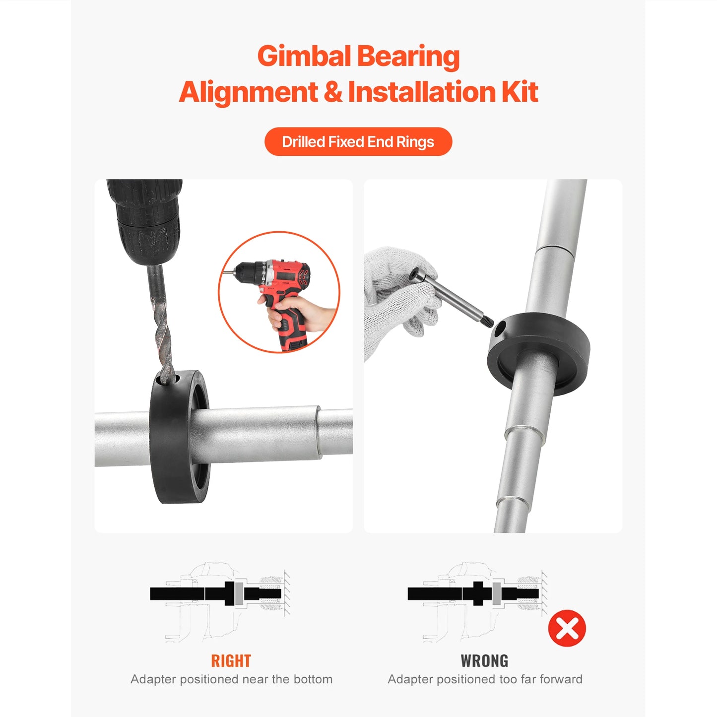 SucceBuy Mercruiser Alignment Tool & Gimbal Bearing Puller Set Compatible with Mercruisers OMC Volvo Cobra Bell Housings Engine