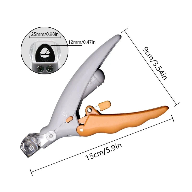 1PC LED Pet Nail Clipper, Multifunctional Nail Trimmer for Dog Cat, Professional Pet Grooming Cleaning Supplies