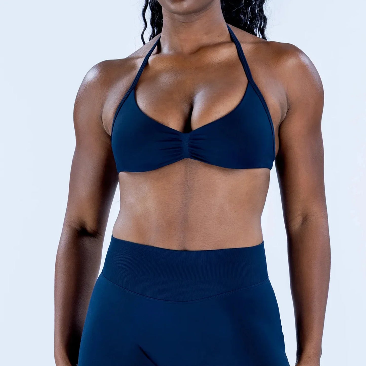 2PCS Gym Set Women Strappy Yoga Bra Top High Waist Workout Scrunch Shorts Sports Suit Seamless Yoga Set Fitness