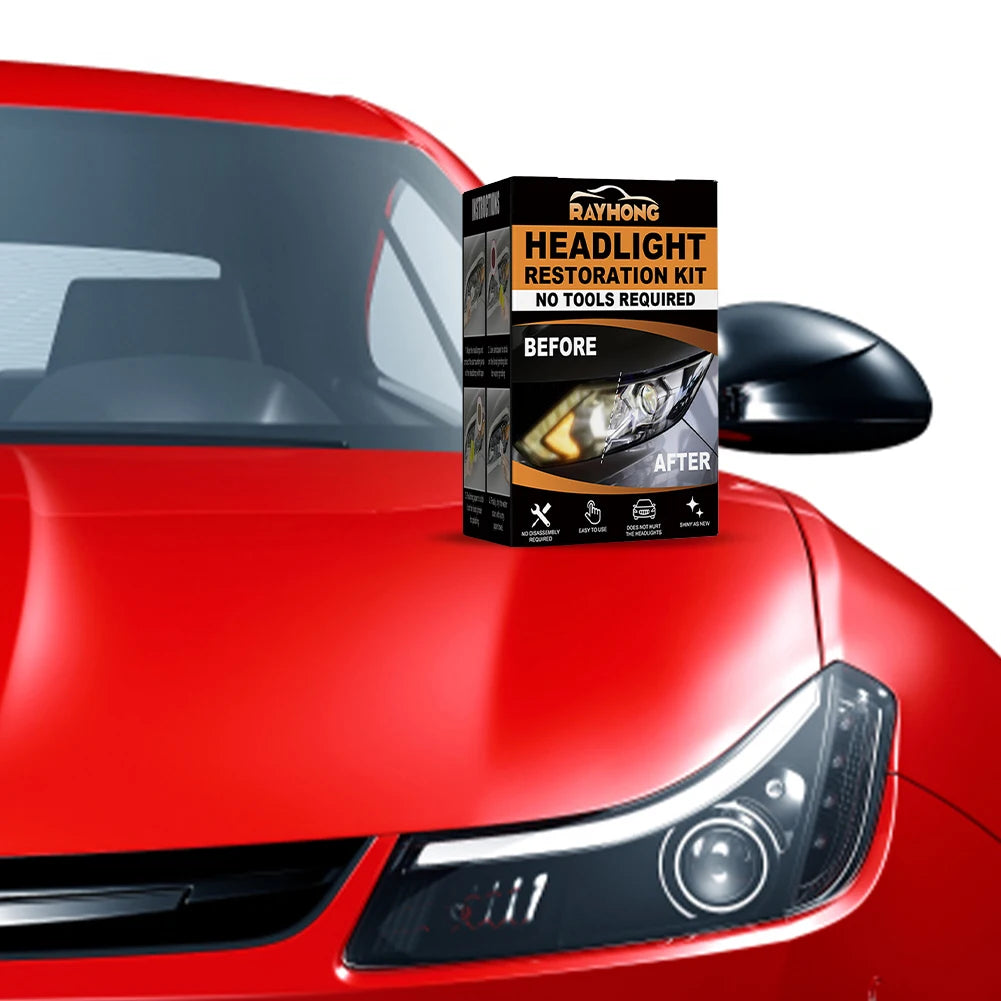 Ceramic Headlight Restoration Kit Headlight Cleaner Restorer Kit Headlight Yellowing Repair Set for Car Taillight Headlight