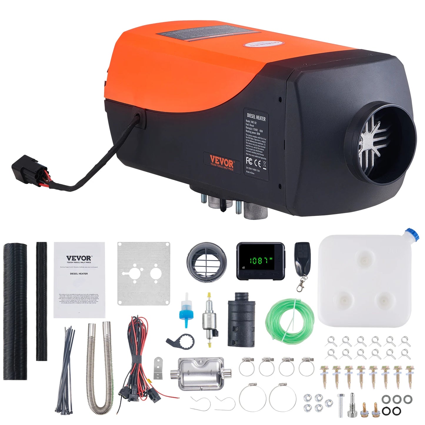 SucceBuy 2/5/8KW Car Heater Diesel Air Heater 12V With Low Noise Remote Control Truck Boat Bus Trailer Air Diesel Parking Heater