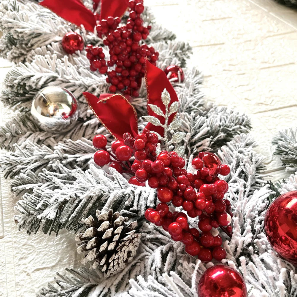 Christmas Similation Wreath Artificial Vine Hanging Garland Festival Theme Multifunctional Party New Year Decor Props
