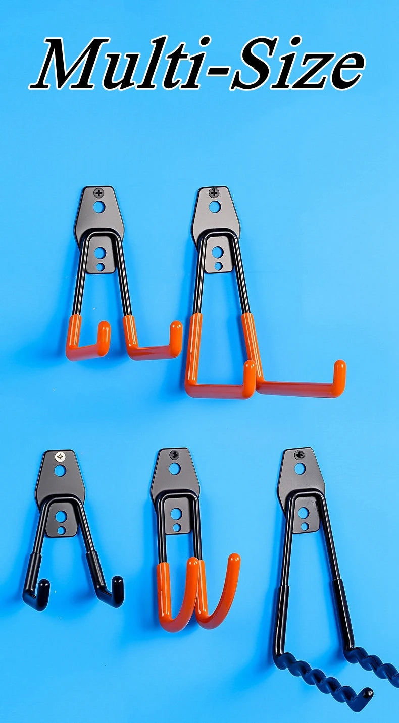 Garage Storage Utility Hooks,Garage Garden Tool Organizer,Hanging Utility Wall Mount Hooks,Heavy Duty Tool Storage Organizer