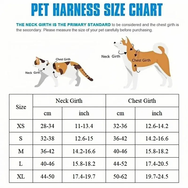 Pet Dog Harness and Leash Set for Small Medium Dogs & Cats Breathable Adjustable Puppy Vest, Reflective Chest Strap Harness