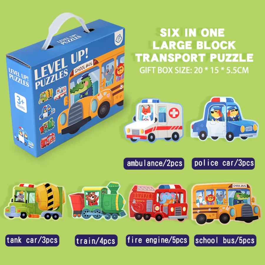 Six in One Handheld Gift Box Puzzle for 3-6 Year Old Children's Puzzle Toys Children's Birthday Gift Sharing Creative Benefits