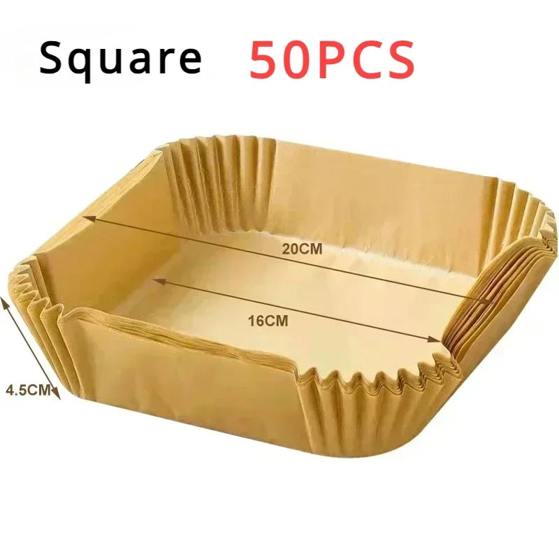 Air Fryer Disposable Paper Parchment Wood Pulp Steamer Cheesecake Air Fryer Accessories Baking Paper for Air Fryer