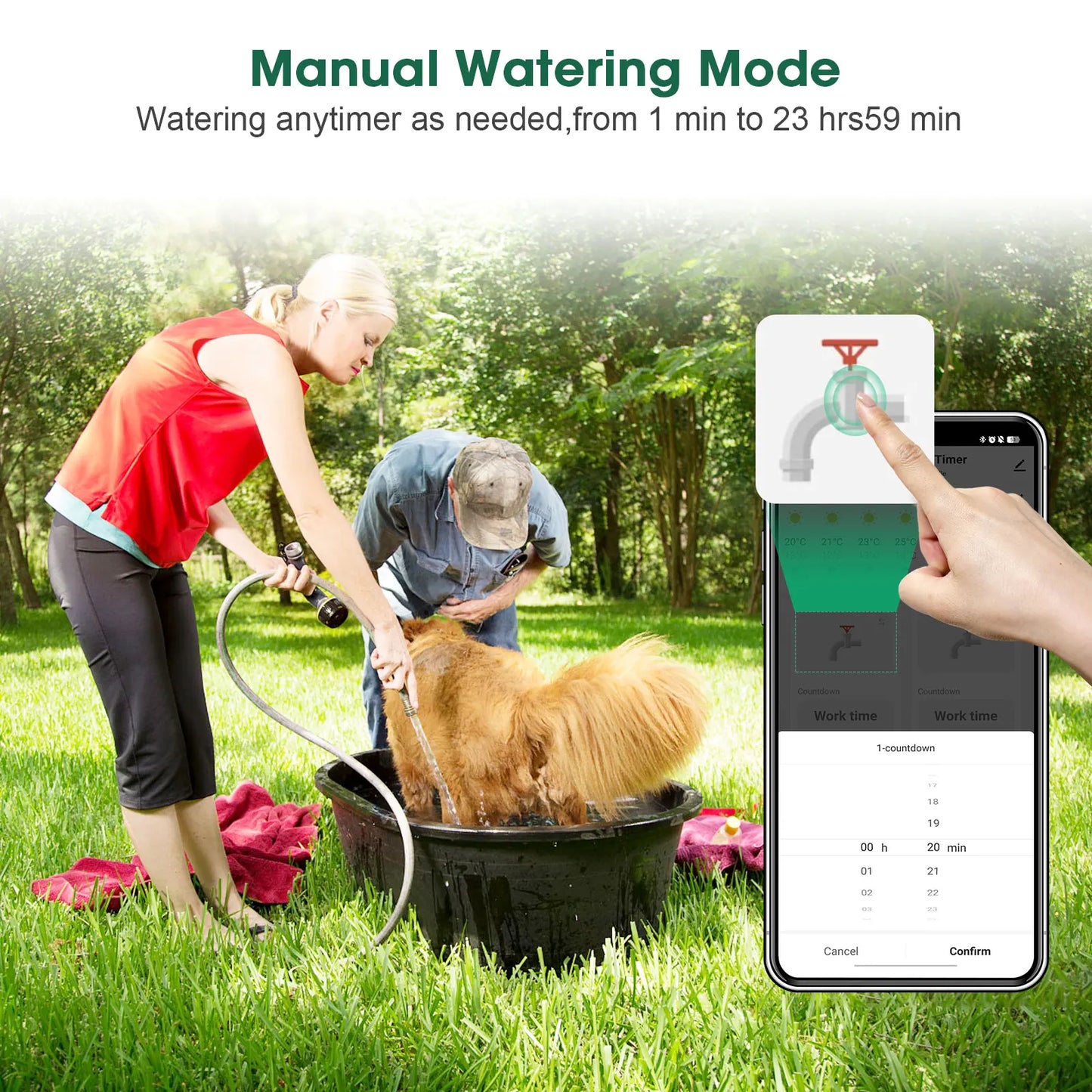 Insoma Zigbee Automatic Water Timer Wifi Garden Irrigation Watering System Independent Control Sprinkler Programmer Tools IPX5