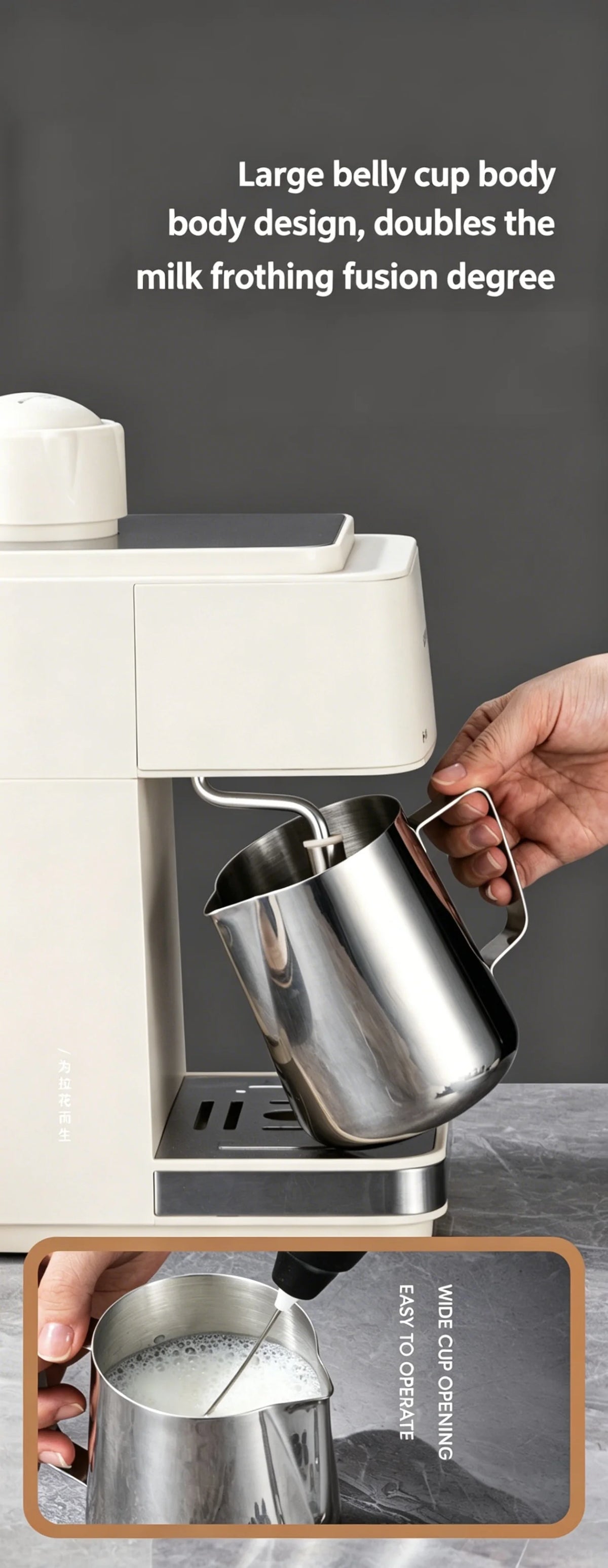 Milk Creamer Frothing Pitcher Stainless Steel, 350/600/1000/1500ml Coffee Cup Jug Latte Espresso Cappuccino Milk Cup Barista