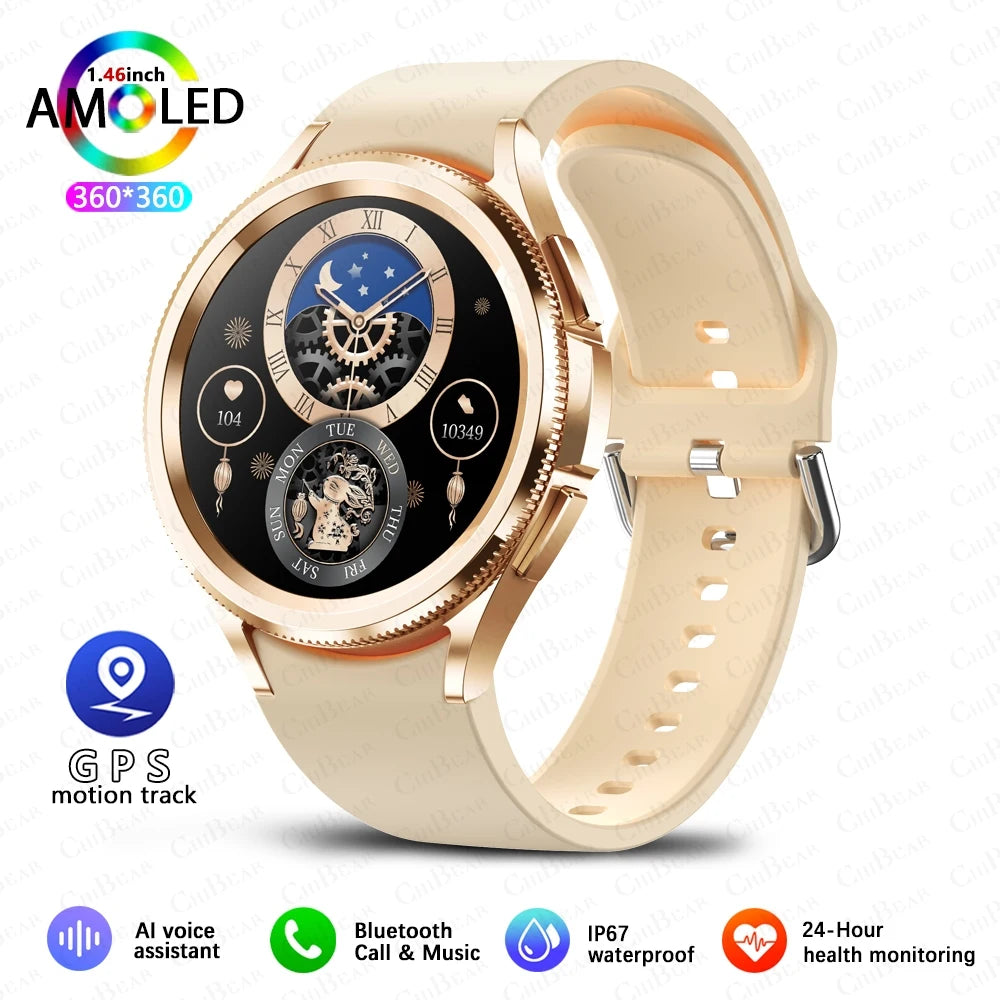 2025 New Smart Watch 6 Men's Outdoor Sports 100+ Sport Modes IP68 Waterproof Watch AMOELD HD Screen Smartwatch Android IOS