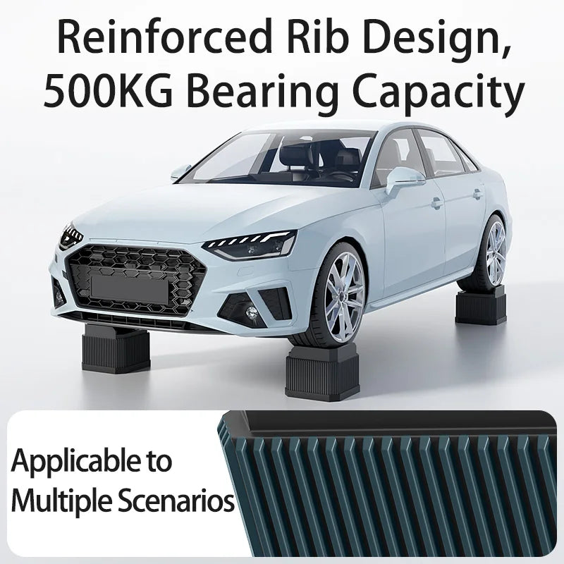 Multi-Purpose Round Furniture Risers | Non-Slip, Quiet & Moisture-Proof Height Extenders for Beds, Sofas, Tables