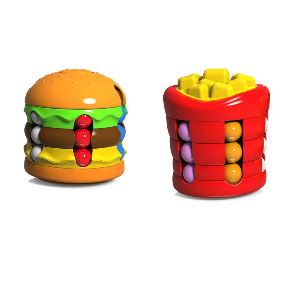 Magic Bean Cube Finger Gyro Rotating Antistress Relieve Anxiety Develop Intelligence Decompression Fidget Toy Adults Kids Gift