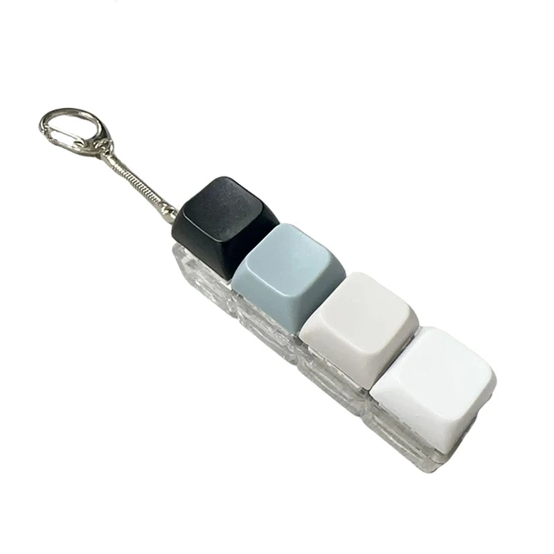 1/4/9Keys Finger Button Mechanical Keyboard Keycaps Keychain Fidget Toys Decompression Stress Relief Keyboard Clicker Kids Toy