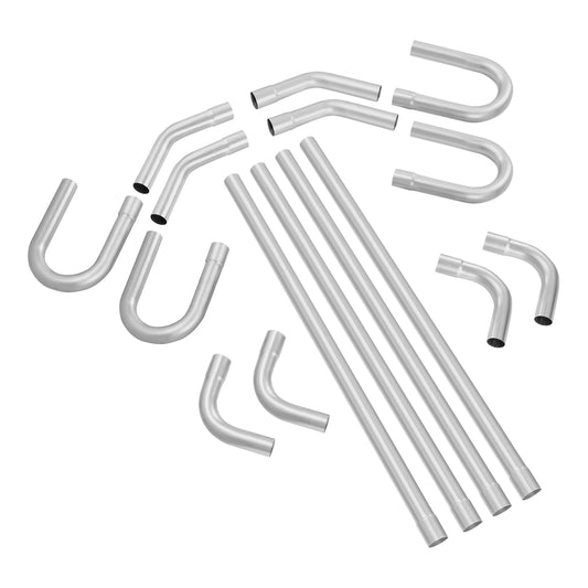 SucceBuy 16pcs Exhaust Kit Universal Galvanized Steel Exhaust Kit w/ Slip-Fit Joint & Large Exhaust Tube Fit for Garage/4S Store
