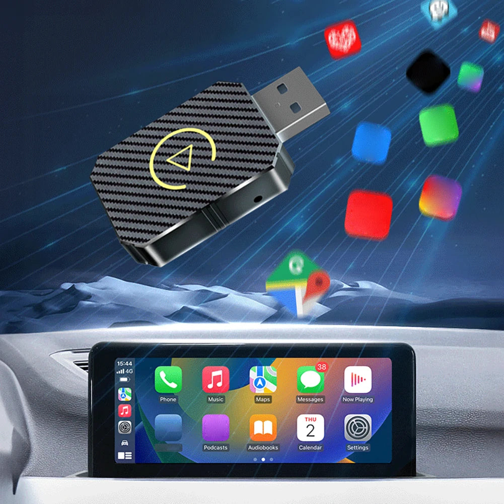 Wireless Carplay Android Auto Adapter Plug&Play USB Car Dongle BT CarPlay AI Box for OEM Wired CarPlay/Andriod Auto Cars
