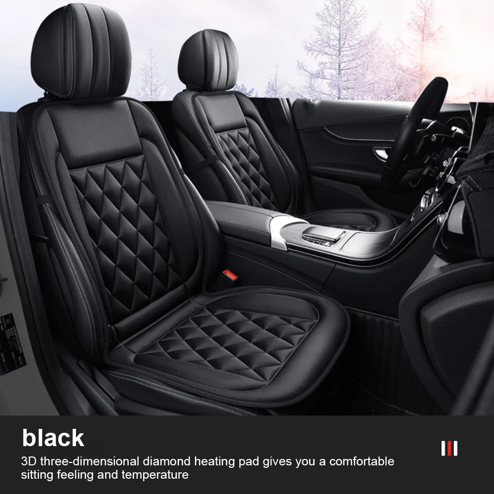 12V Heated Car Seat Cover 30-45w Fast Car Seat Heater Seat Protector 2 Gear Adjustable Breathable Auto Interior Accessories Univ