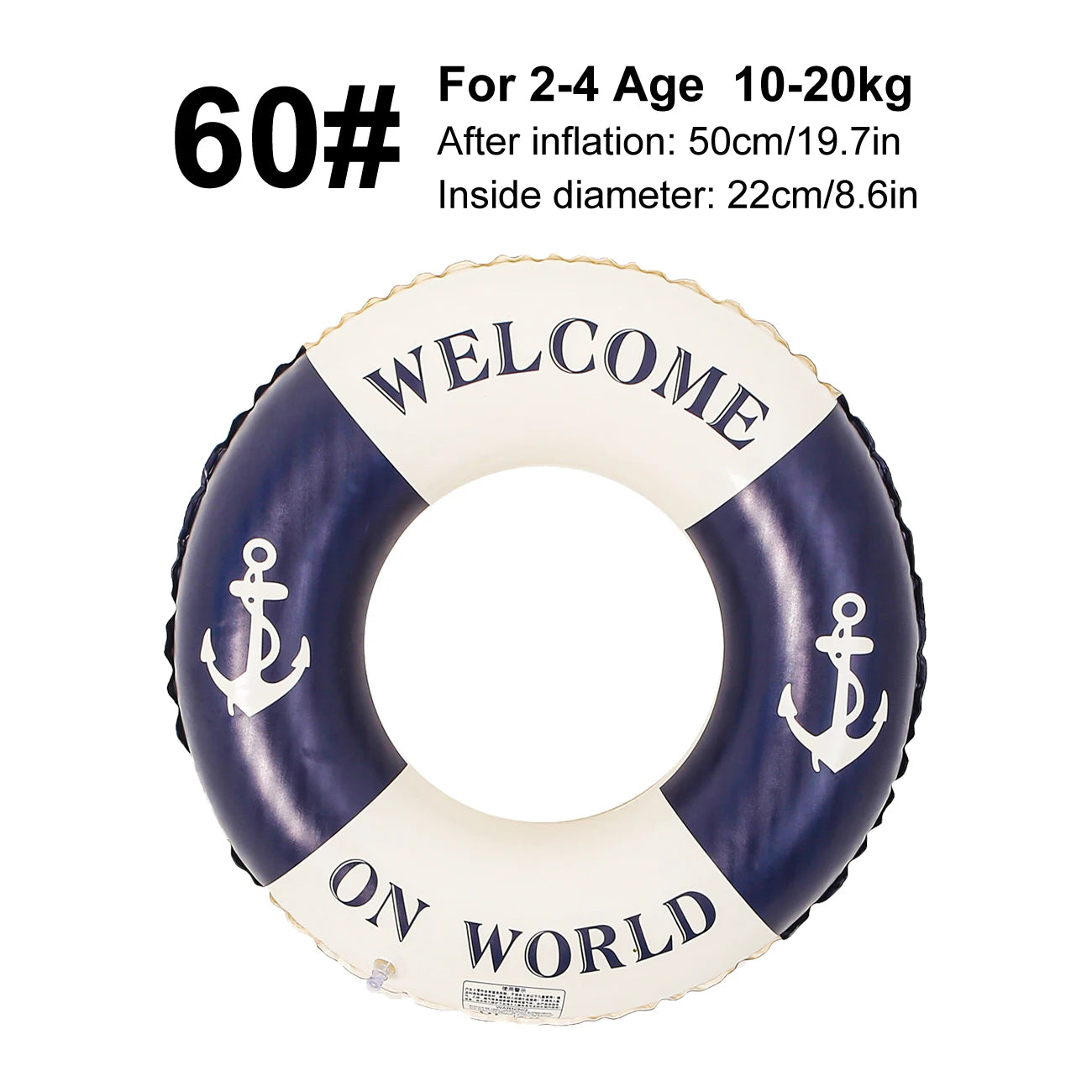 Retro Boat Anchor Women's Swimming Ring, Swimming Pool Floating Row Adult Handrail Lifebuoy, Leisure Beach Swimming Inflatable F