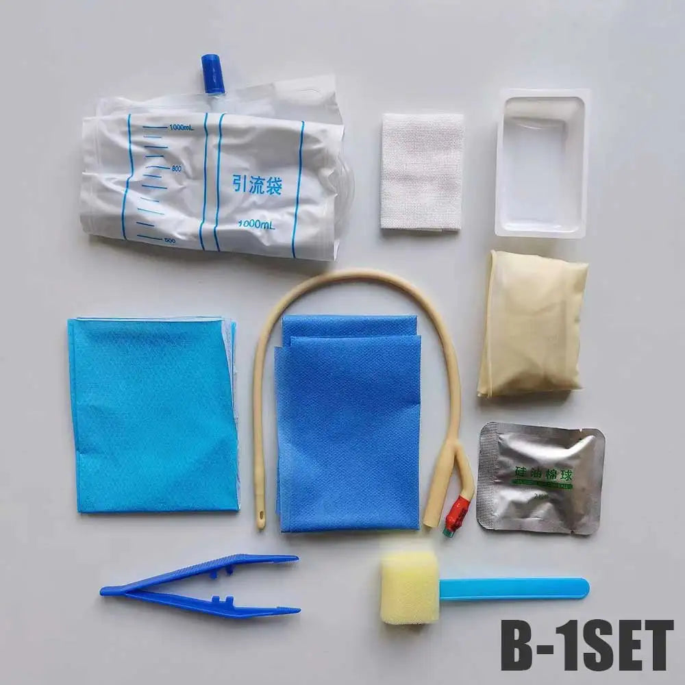 Medical Urethral Catheterization Kit Latex Double-Lumen Foley Catheter Urine Tube Adult Man Women Urine Drainage After Surgery