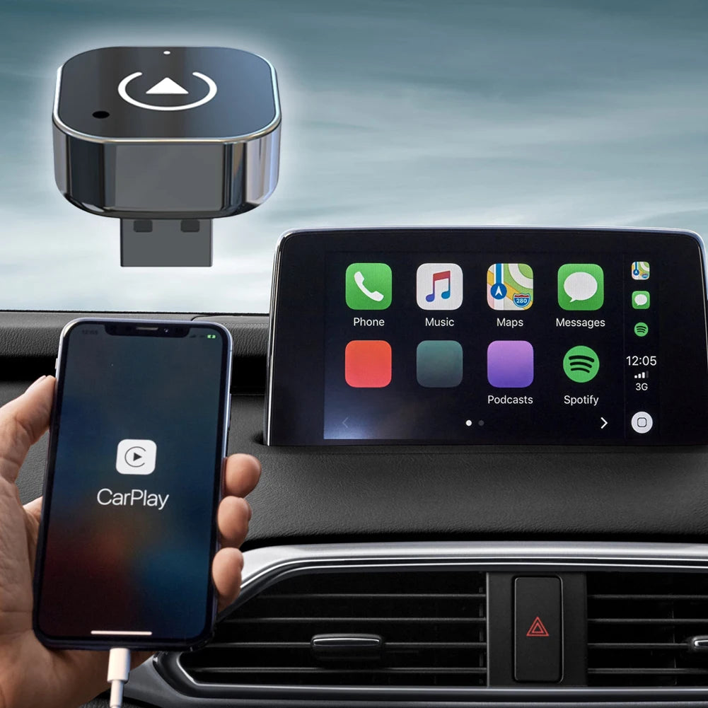 2 in 1 Wireless CarPlay Android Auto Adapter Carplay AI Box Auto Connect Smart USB Dongle Plug & Play for iPhone and Android