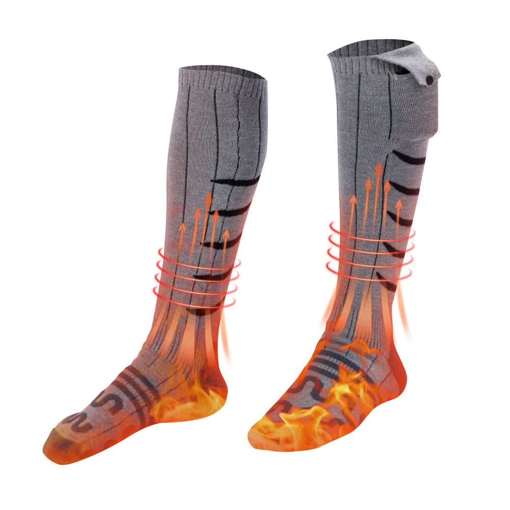 Electric Heating Socks Cold-Proof Winter Warm Thermal Socks Fast Heating Warm Winter Socks Washable for Cycling Camping Skating