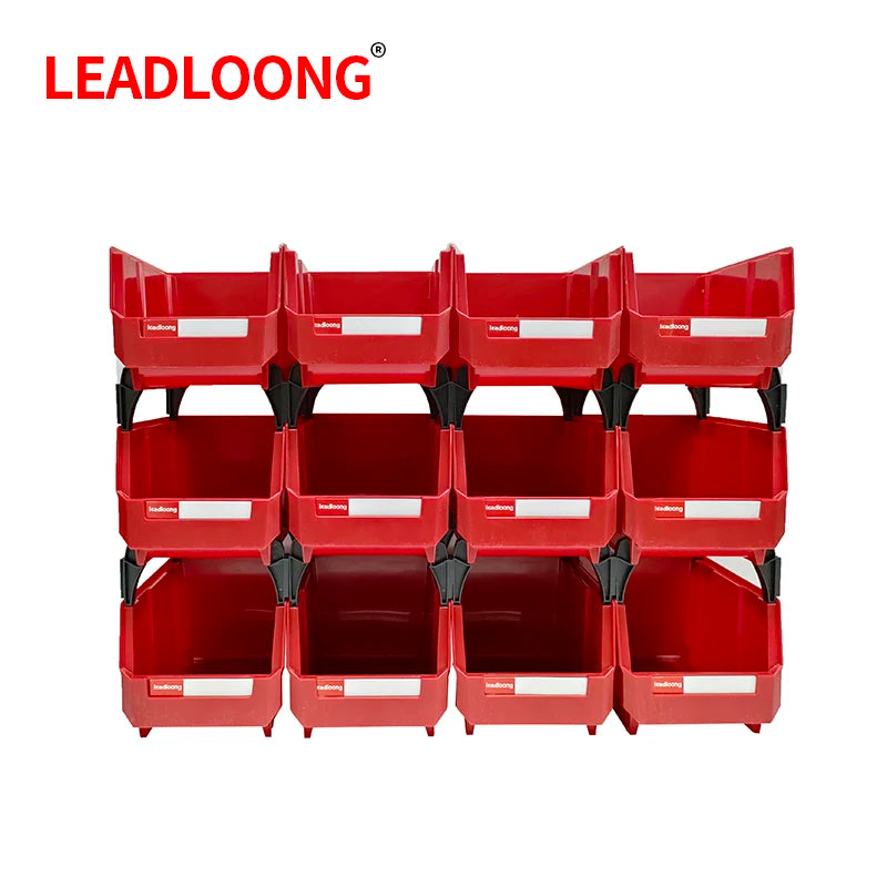 Plastic Stackable Storage Bins Screw Storage Boxes Stackable Bin Parts Storage Organizer Garage Storage Bins (9pcs)