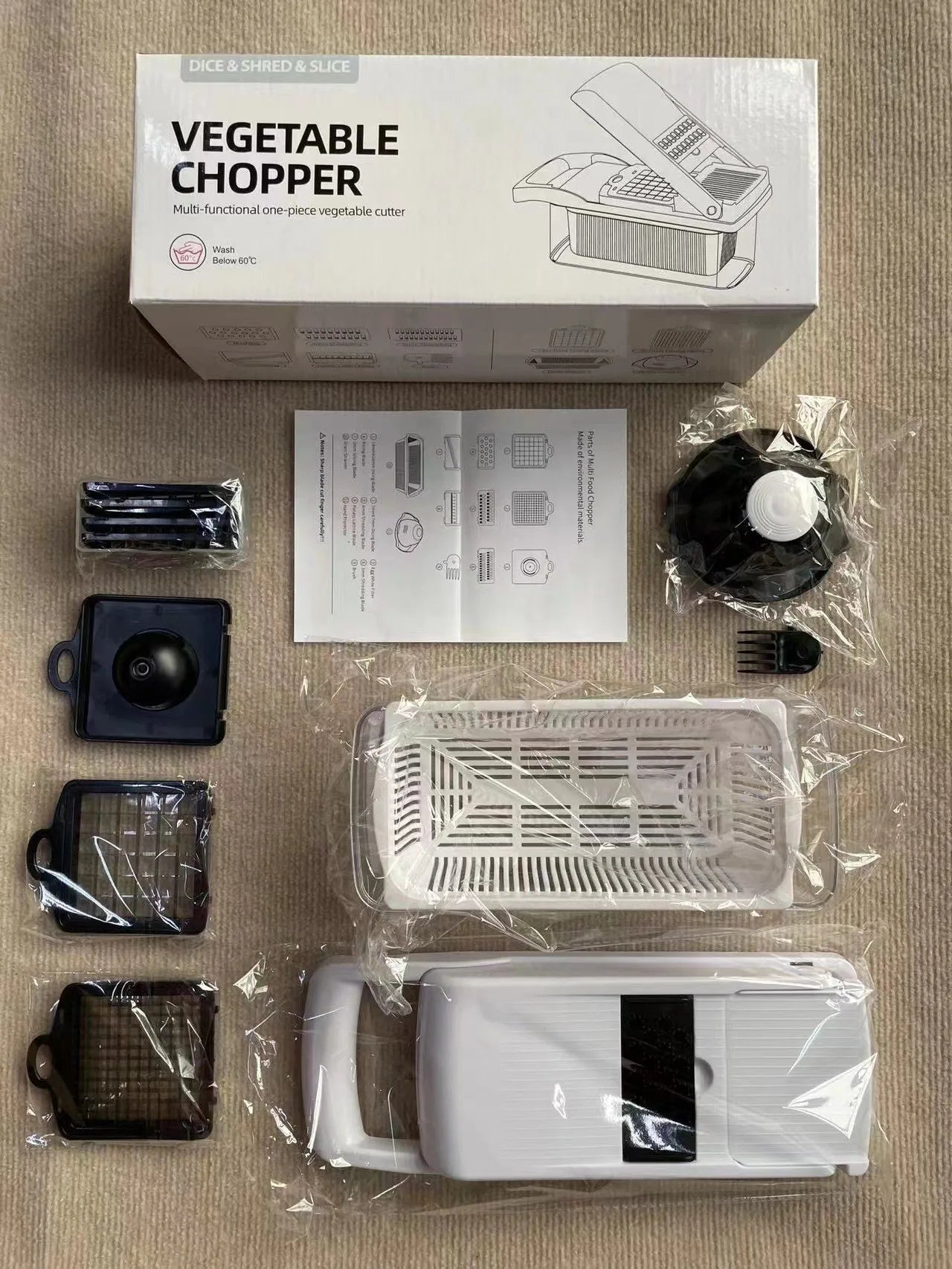 Pink Vegetable Chopper, Multifunctional Fruit Slicer, Manual Food Grater, Vegetable Slicer, Cutter With Container