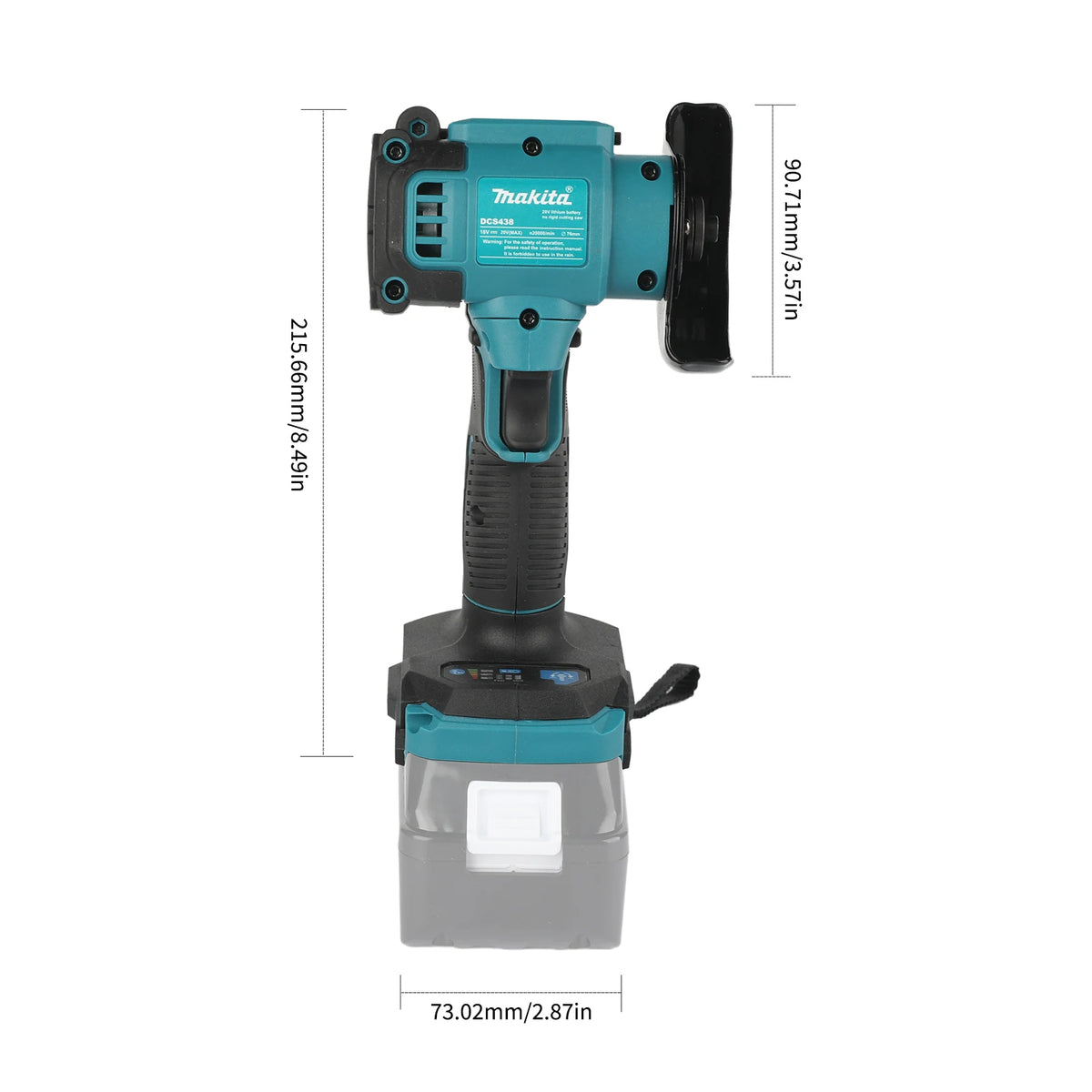 Makita DCS438 Brushless Cordless Grinder 18V 76mm 3‑Speed 20000RPM External Rotor Motor for Vehicle Repair Metal Processing