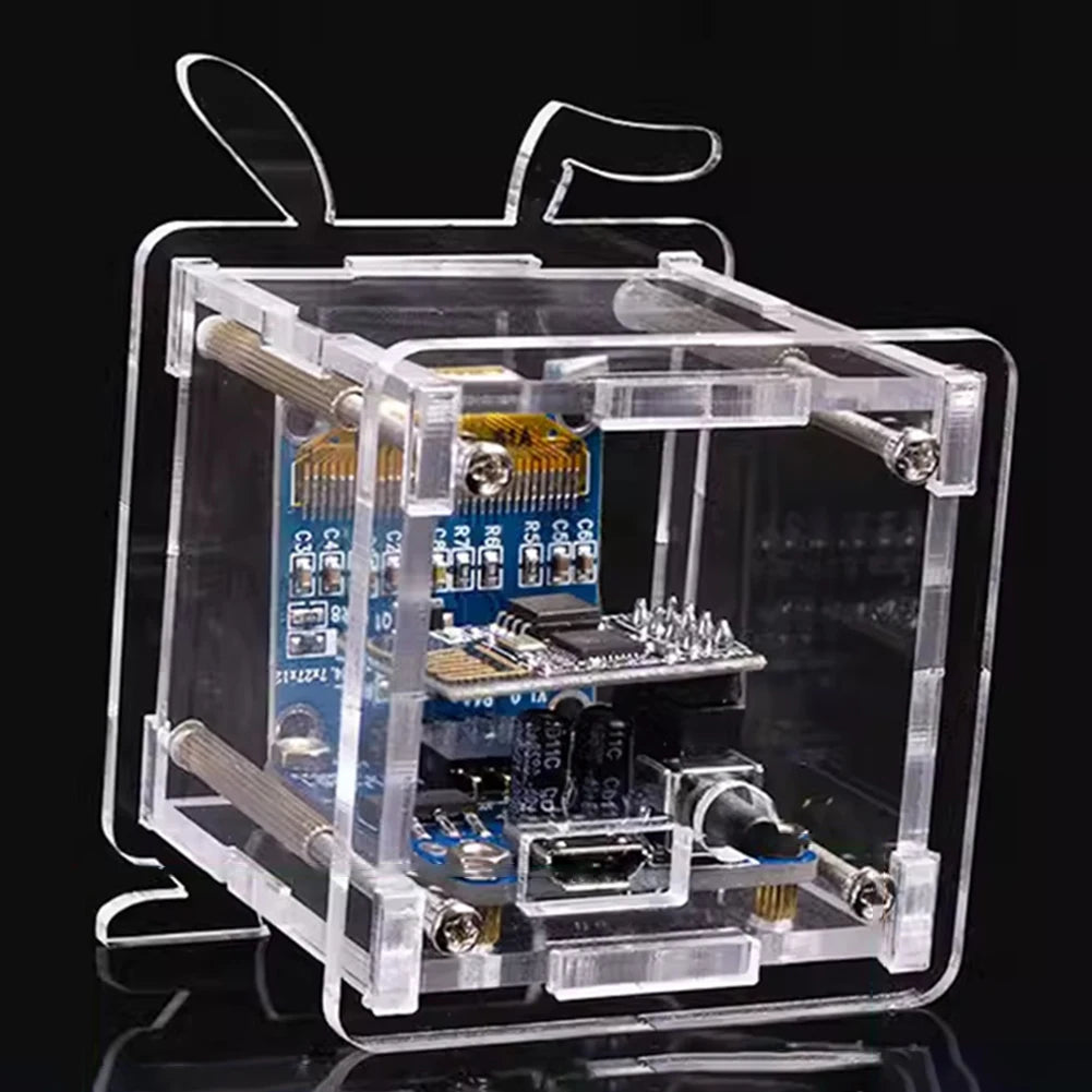ESP8266 DIY Digital Clock Kit 0.96 Inch OLED Display Electronic Multifunctional Weather Station with Shell DIY Soldering Project