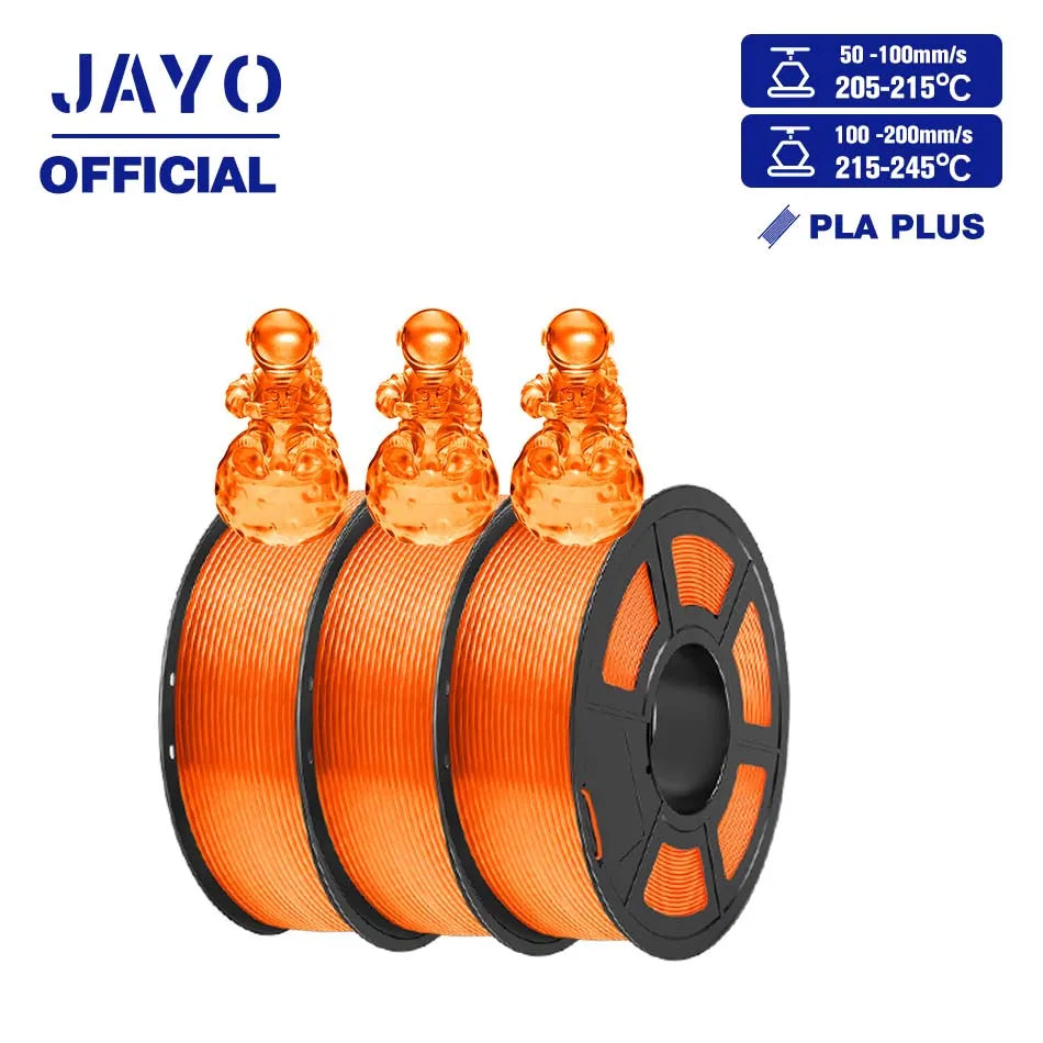 JAYO PLA+ 3D Filament PLA Plus 3D Printer Filament Neatly Wound PLA 1.75mm For FDM 3D Printers High Toughness Materials