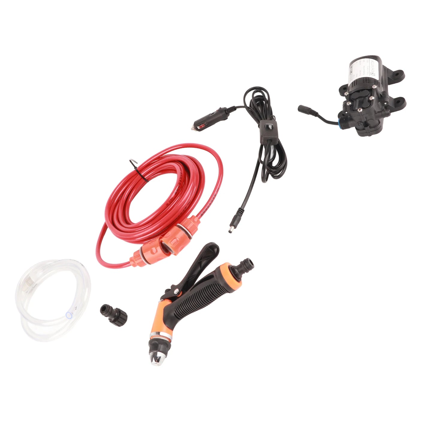 12V Car Cleaning Machine High Pressure Electric Car Washer Cleaning Machine Water Pump Trigger Spray Gun Washing Kit