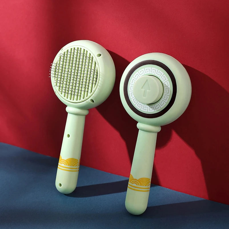 Chinese Style Trendy Pet Brush Cat Hair Removal Needle Comb Anti-Static Brush for Pet Grooming Tools