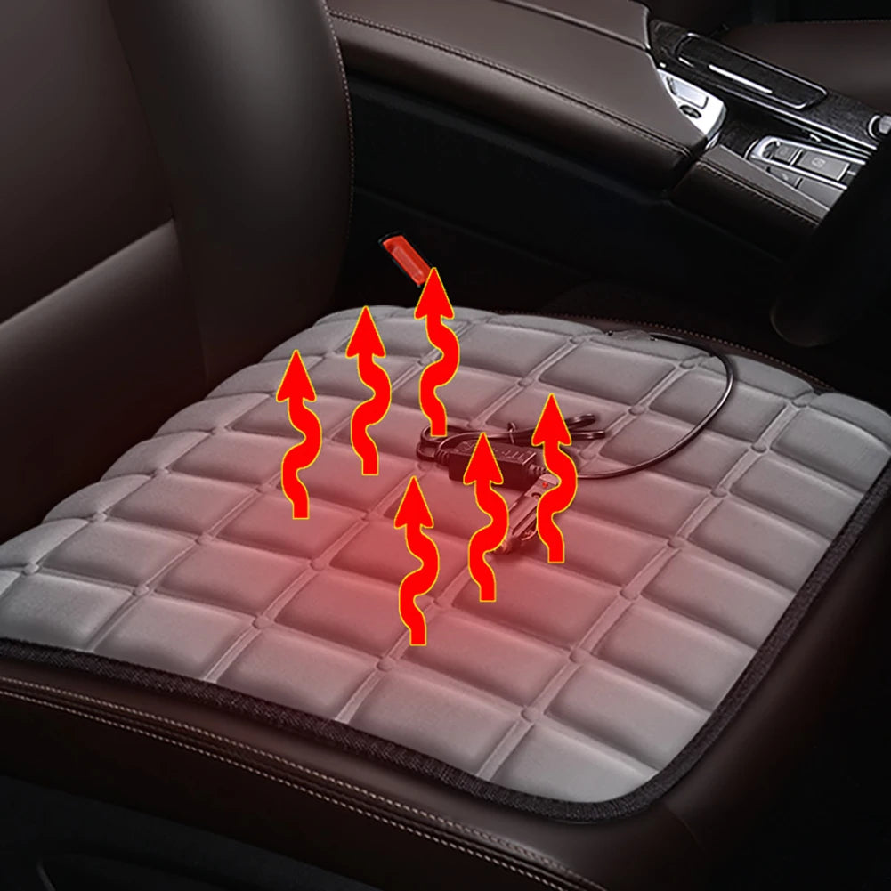 Electric Heating Protector Pad 5V USB Heated Car Seat Cover Protector 12V Front Rear Seat Pad Chair Cushion
