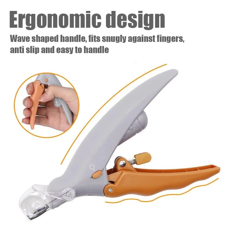 1PC LED Pet Nail Clipper, Multifunctional Nail Trimmer for Dog Cat, Professional Pet Grooming Cleaning Supplies
