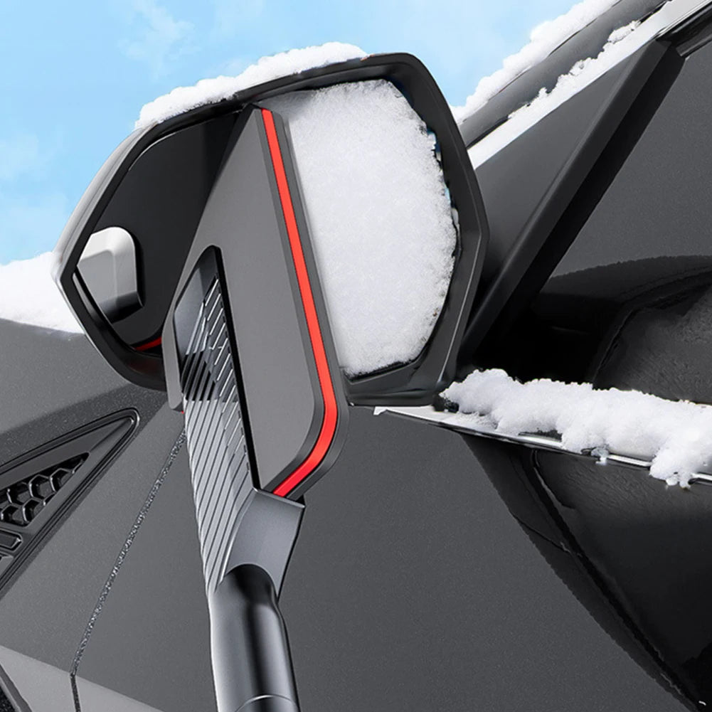 3 In 1 Extendable Ice Scraper with Foam Handle Detachable Snow Brush Multifunctional Retractable Snow Remover Auto Cleaner Tool