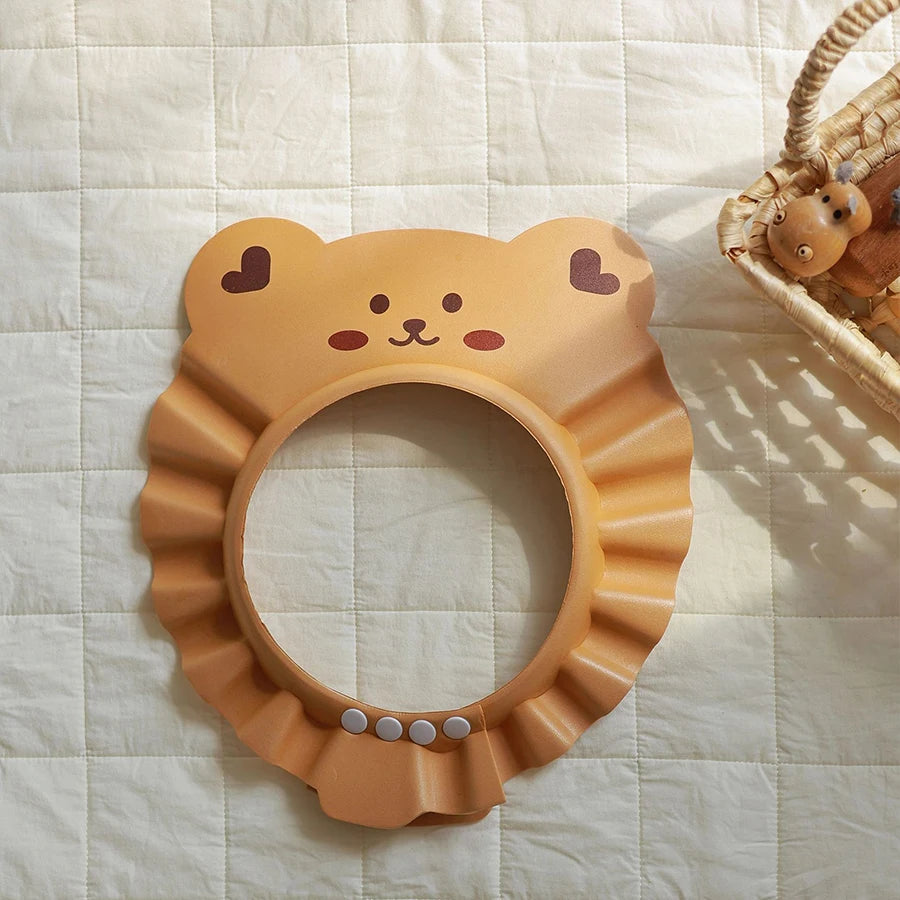 Cute Animal Shower Cap Safety Eye Protection Ear Protection Lightweight Cute Cartoon Baby Bath Protective Cap Shampoo Bath Care