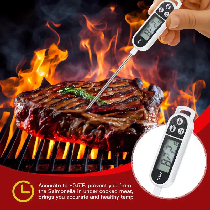 Stainless Steel Probe Cooking Food, Barbecue Stove, Water, Milk, Oil, Liquid Meat, Digital Kitchen Thermometer Kitchen Tools