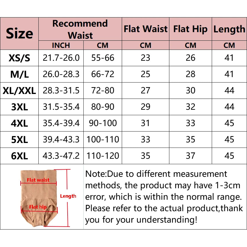 Women High Waist Shaping Panties Breathable Body Shaper Slimming Tummy Underwear Ladies Corset Waist Shapewear Butt Lift Panty