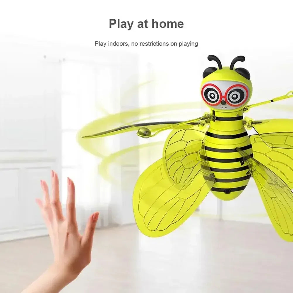 Popular toy influencer sensor Little Bee Flying Vehicle Toy With Gesture Suspension And Glowing Effect Gift Kid Toysflying