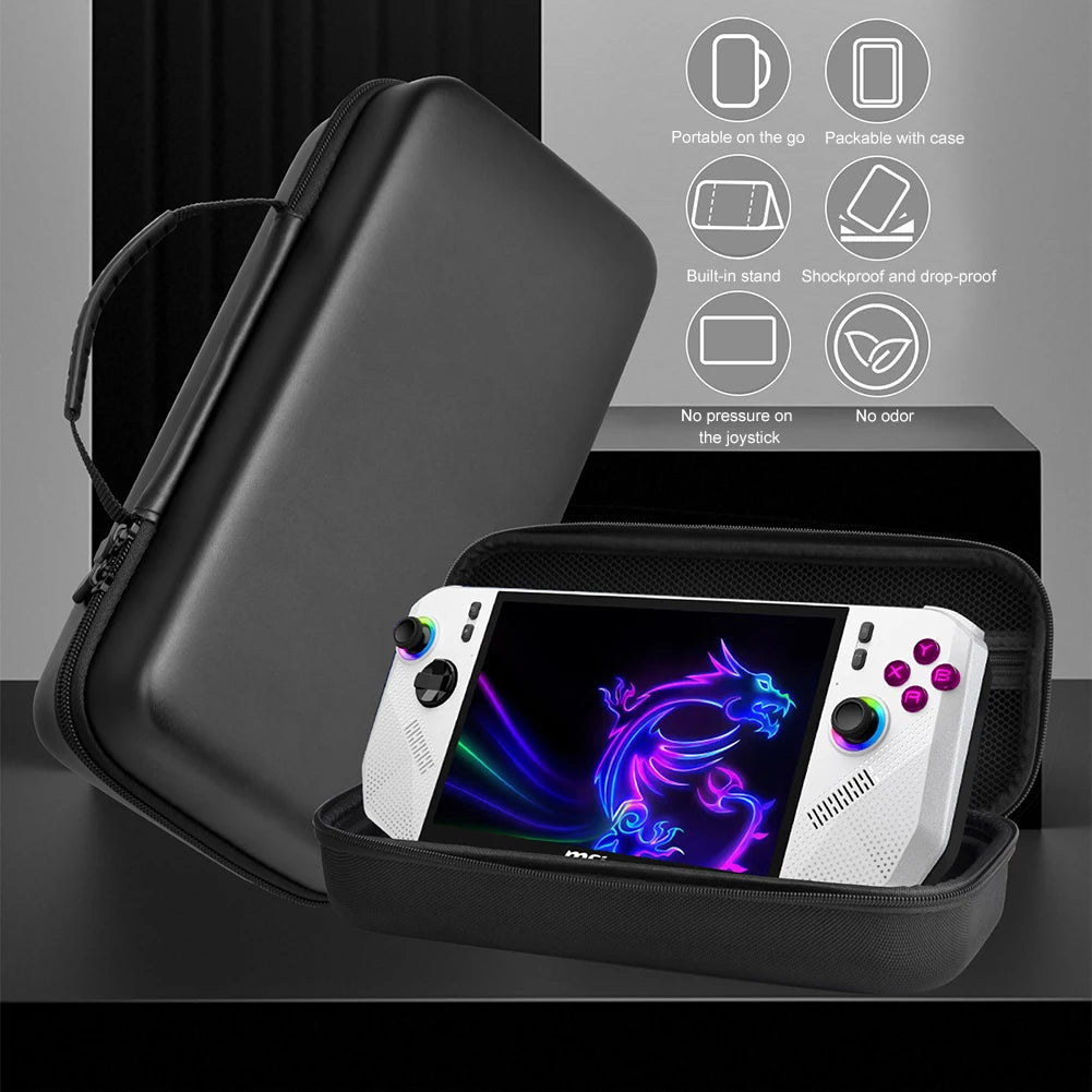 EVA Hard Portable Protective Bag Case For MSI Claw 8 Ryzen Edition 2025 Game Console Travel Storage Pouch Carry Bag Anti-fall