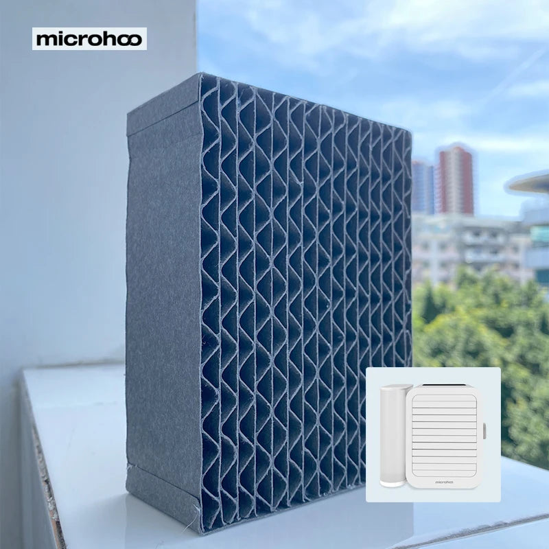 Original Microhoo Capacity Mini USB Portable Air Conditioner Filter Cool Water Tank Touch Screen Air Conditioner Filter