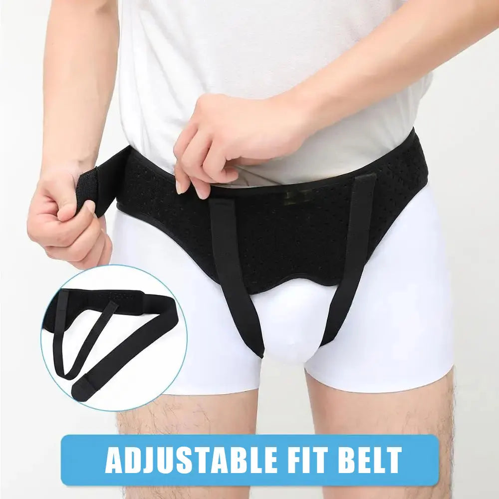 1Pcs Hernia Belt Truss for Inguinal or Sports Hernia Support Brace Pain Relief Recovery Strap with 2 Removable Compression Pads