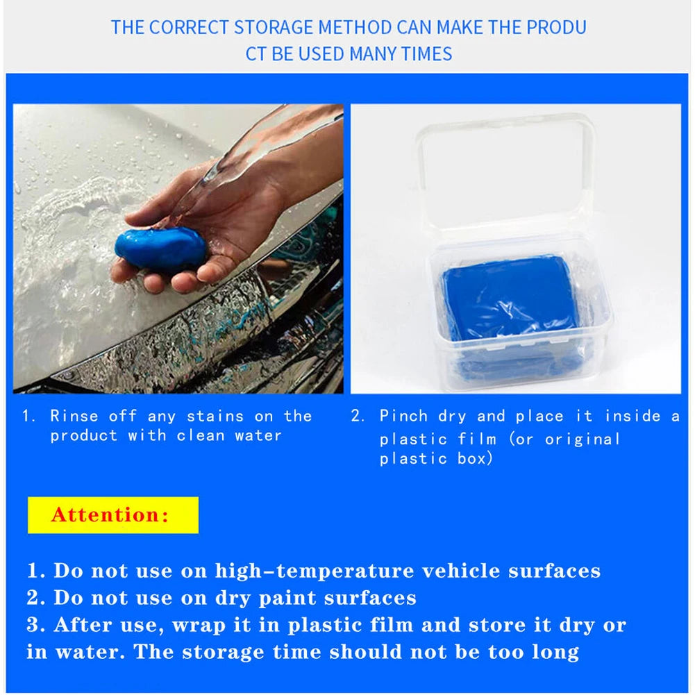 5Pcs Vehicle Detailing Magic Cleaning Mud Blue Auto Detailing Cleaner Car Washing Mud Auto Detailing Cleaner Tool