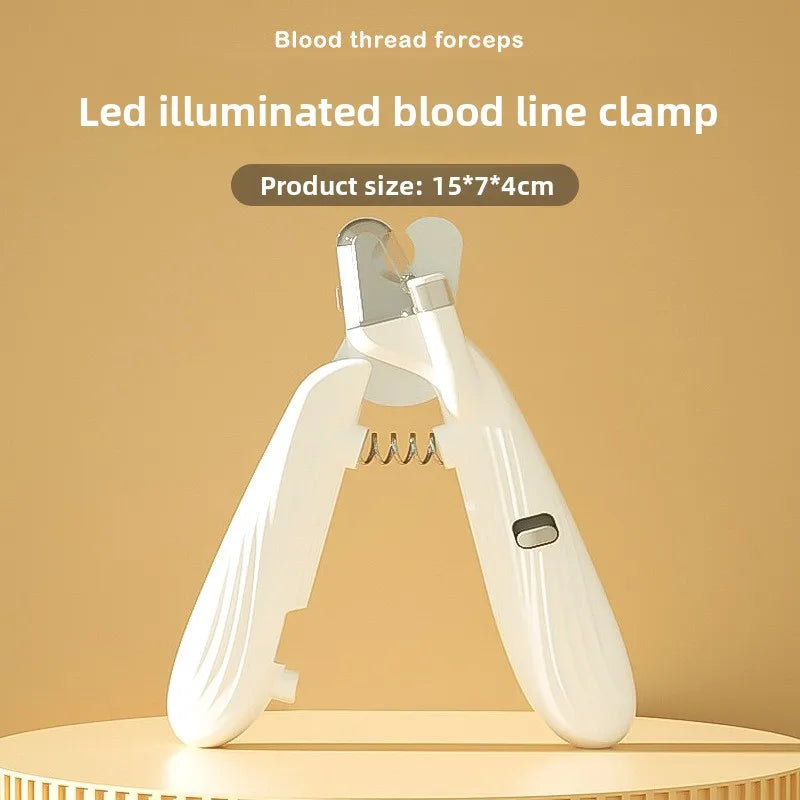 LED Light Pet Nail Clipper - Painless Over-Cut Prevention, Beginner Friendly Pet Grooming Tool Suitable for Cats and Dogs