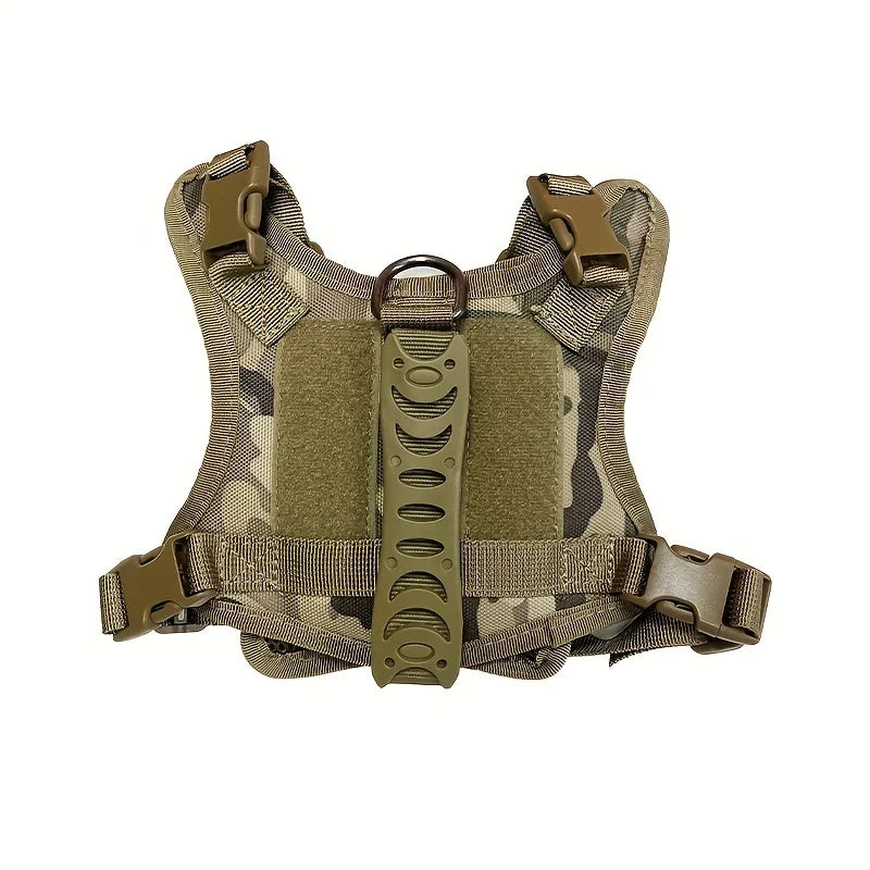 Cat Puppy Tactical Vest Training Harness Adjustable Military Outdoor Working Cat Harness  Dog Accessories for Small Dogs