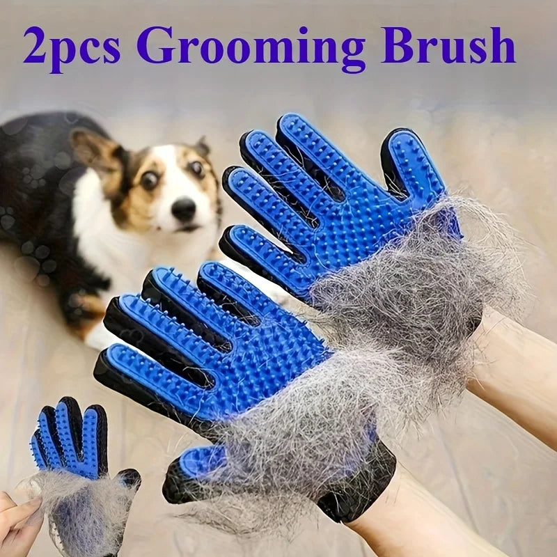 2026 NEW 2 pieces of pet grooming gloves,hair removal gloves with hair removal and massage functions,remove floating hair tools.