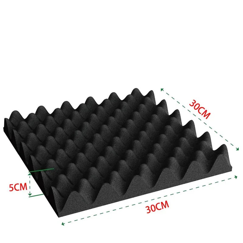Self-Adhesive Soundproof Foam Panels - Eggcrate Acoustic Wall Stickers for Home Use, KTV, Studios, and Noise Reduction