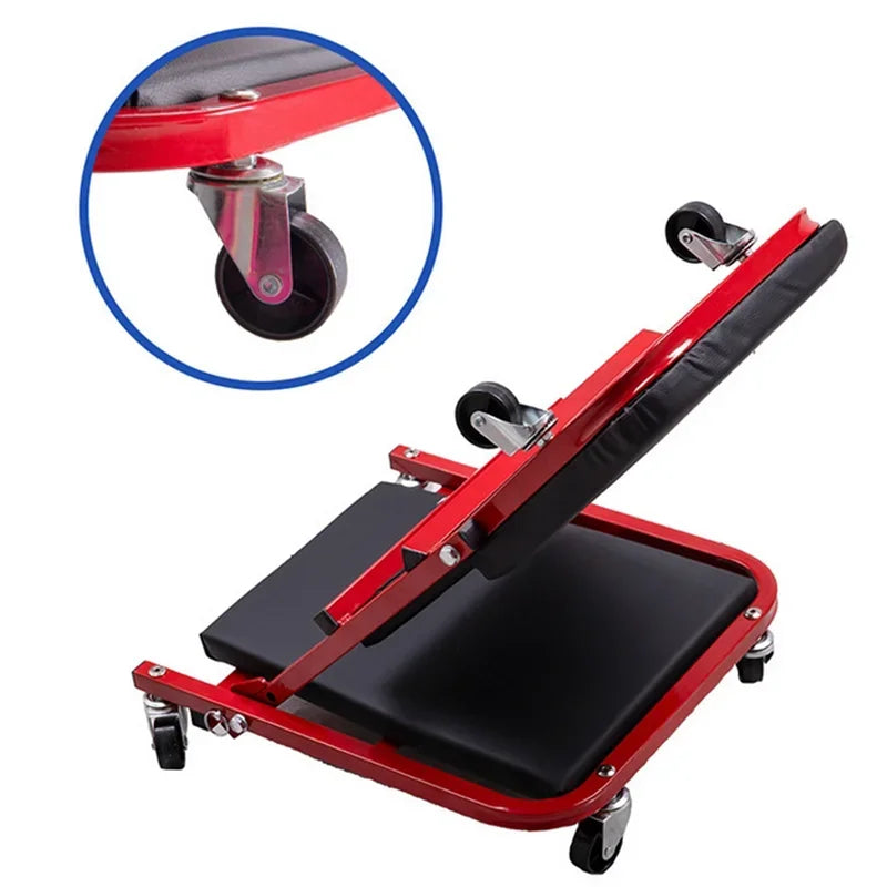 AIRAJ 36" Folding Car Repair Bed Auto Maintenance Work Bench Chair Auto Bench Wheels Roller Car Creeper Roller Seat Garage Gift