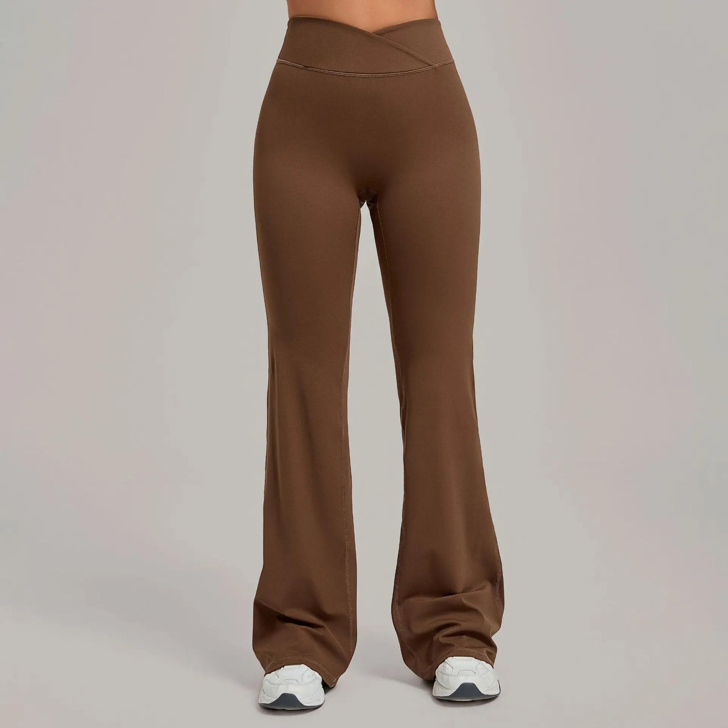 Women's Pilates Yoga Pants Sports Fitness Flared Peach Hip-lifting Leggings Outdoor Workout Training Running Casual Trousers