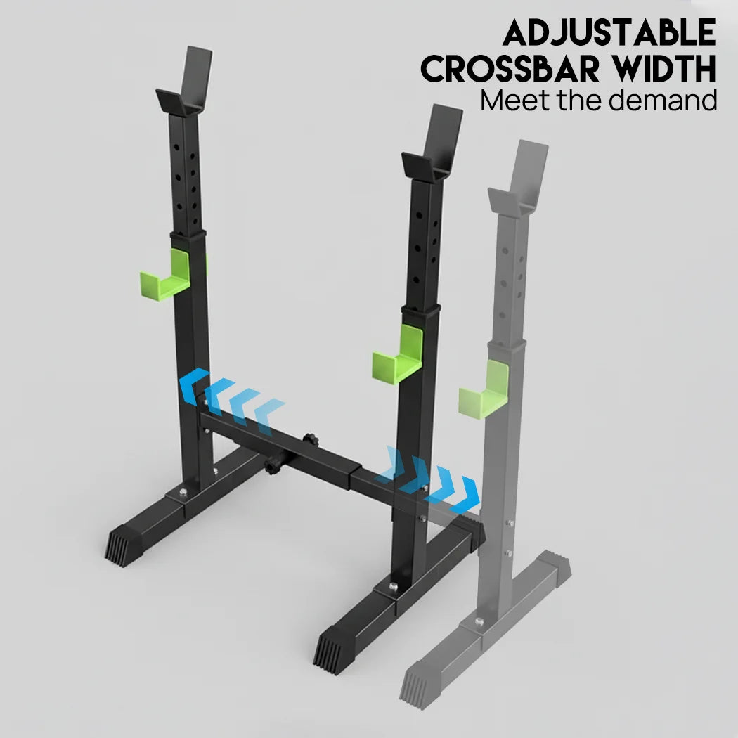 PORIYA Adjustable Detachable Squat Rack Heavy Duty Home Gym Equipment w/ Barbell Hooks